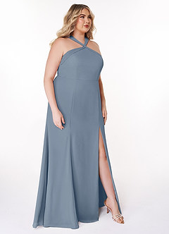 Azazie Rue Bridesmaid Dresses Twilight A-Line Halter Chiffon Dress image10