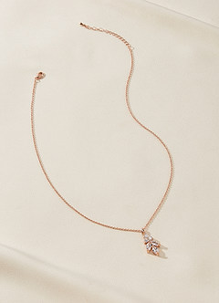 front Clover Drop Necklace