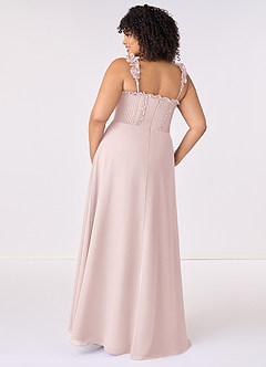 Barbie ♥ Azazie Bridesmaid Dresses Blushing Pink A-Line Sweetheart Neckline Chiffon Dress image6