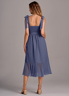 Azazie Deb Bridesmaid Dresses Stormy A-Line with Pockets Chiffon Convertible Dress image6