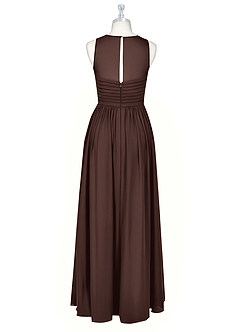 Azazie Nina Bridesmaid Dresses Ganache A-Line Pleated Chiffon Dress image7