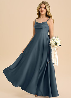 Azazie Bear Junior Twilight A-Line Sweetheart Neckline Stretch Satin Dress image5