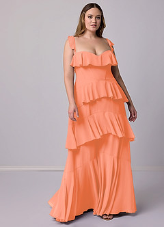 Barbie ♥ Azazie Bridesmaid Dresses Sunset A-Line Sweetheart Neckline Chiffon Dress image9