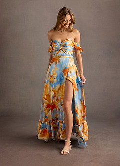 Frida Blue Caribbean Print Maxi Dress image3