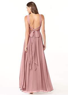 Azazie Dionne Bridesmaid Dresses Dusty Rose A-Line Corset Chiffon Dress image2