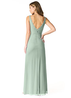 Azazie Verami Bridesmaid Dresses Agave Mermaid Lace Mesh Dress image2