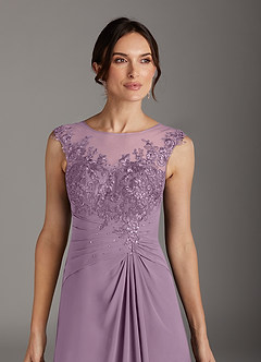 Azazie Endora Abiti per la Madre della Sposa Abito A-Line in Chiffon in Pizzo con Scollo a U Glicine image2
