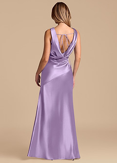 Azazie Rylina 신부 들러리 드레스 인어 메탈릭 새틴 바닥 길이 드레스 image6