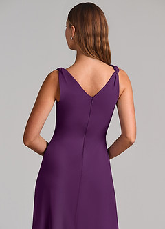 Azazie Nerine Brudtärnklänningar Klä av A-Linje i Chiffong Plisserad Druva image7