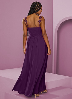 Barbie ♥ Azazie Jurken voor bruidsmeisjes Jurk van Chiffon met A-Lijn Geplooid Druif image6