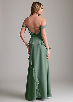 Azazie Sloane Bridesmaid Dresses Eucalyptus A-Line Sweetheart Neckline Chiffon Dress image7