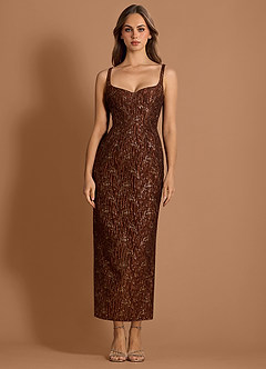 Presia Marrone Maxi vestito image3