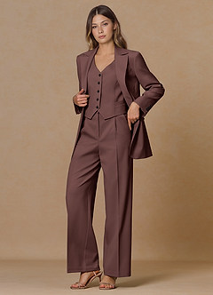 front Rowan Espresso Hienostunut kudostehokas kaksiosainen puku