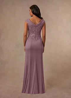 Azazie Calathea Mother of the Bride Dresses Dusty Rose A-Line Lace Dress image3