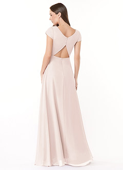 Azazie Hainsly Bridesmaid Dresses Rose Petal A-Line Sweetheart Neckline Chiffon Dress image2