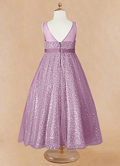 Azazie Siwa Flower Girl Dresses Wisteria A-Line Beaded Tulle Dress image6