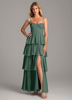 Azazie Alanna Bridesmaid Dresses Sea Moss A-Line Sweetheart Neckline Chiffon Dress image3