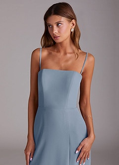 Azazie Wren Abiti da Damigella Abito A-Line in Chiffon Senza Cinturino Crepuscolo image2