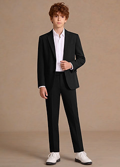 front James Black Junior 2-Piece Suit