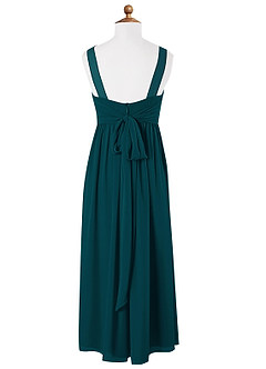 Azazie Kora Junior Pine A-Line Pleated Chiffon Dress image6