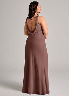 Azazie Rylina Bridesmaid Dresses Espresso Mermaid Pleated Chiffon Dress image11