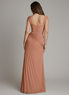 Azazie Amberly Bridesmaid Dresses Bronzer Sheath Sweetheart Neckline Chiffon Dress image2