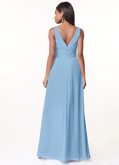 Azazie Julianna Brudtärnklänningar Klä av A-Linje i Chiffong Puderblå image2