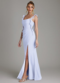 Azazie Jessamine Bridesmaid Dresses Lavender Mermaid Corset Chiffon Dress image5