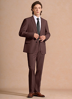 front James Espresso Structured Stretch Suit