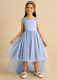 Azazie Bell Robe Demoiselle D'honneur Fillette Robe Princesse en Tulle Arc Eis image7