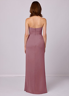 Barbie ♥ Azazie Bridesmaid Dresses Vintage Mauve Sheath Strapless Chiffon Convertible Dress image5
