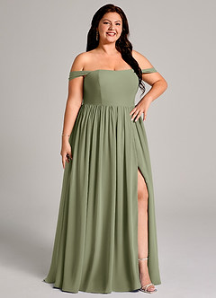 Azazie Calianna At-home Try On Dresses Black A-Line Off the Shoulder Chiffon Convertible Dress image13