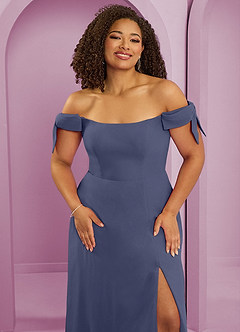 Barbie ♥ Azazie Brautjungfernkleider Wandelbar A-Linie Schulterfrei Chiffon Kleid Sturm image11
