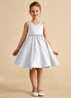 Azazie Julietta vestidos de niña de las flores Vestido de Blanco de Tul de Princesa con Convertible image9
