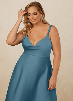 Christian Siriano Bridal for Azazie 1001 Bridesmaid Dresses Bermuda A-Line Sweetheart Neckline Stretch Satin Dress image16
