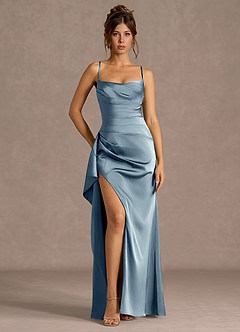Azazie 2026 Sexy Lace Up Column Prom Dress Powder Blue Gown Azazie 2026 Sexy Lace Up Column Prom Dress Powder Blue Gown