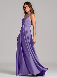 Azazie Amani Bridesmaid Dresses Tahiti A-Line Pleated Stretch Satin Dress image3