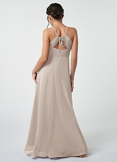 Azazie Avelina Junior Frost A-Line Pleated Chiffon Dress image3