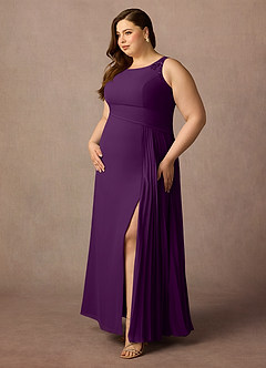 Azazie Galvan Mère de la mariée Robes Robe Trapèze en Mousseline de soie Paillettes Grain De Raisin image9