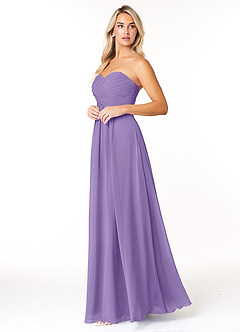 Azazie Yazmin Robes de demoiselle d'honneur Robe Trapèze Convertible en Mousseline de soie Encolure en Forme de Cœur Tahiti image3