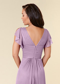 Azazie Reneya Mother of the Bride Dresses Wisteria A-Line Pleated Mesh Dress image6