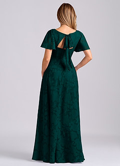 Azazie Kimber Suknie dla druhen Linia A z kieszeniami Kwiatowe wypalenie Do ziemi Sukienka image8