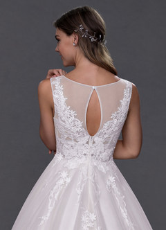 Azazie Sedona Wedding Dresses Ball-Gown Tulle Chapel Train Dress image5