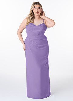 Azazie Mai Bridesmaid Dresses Tahiti Sheath Pleated Chiffon Dress image7