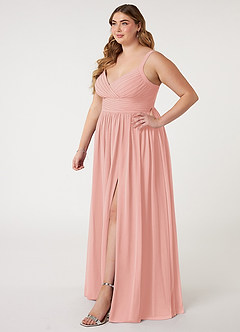 Azazie Chanel Bridesmaid Dresses Rosette A-Line Pleated Chiffon Dress image10