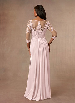 Azazie Calanthe Final Sale Blushing Pink A-Line Scoop Chiffon Dress image3