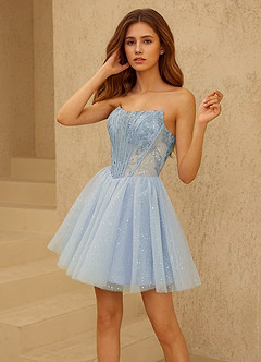 Florisse Blu Mini abito image4