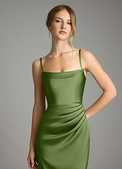 Azazie Leonis Bridesmaid Dresses Juniper Mermaid Pleated Stretch Satin Convertible Dress image3