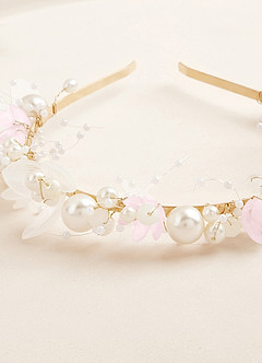 front Pearl Floral Headband
