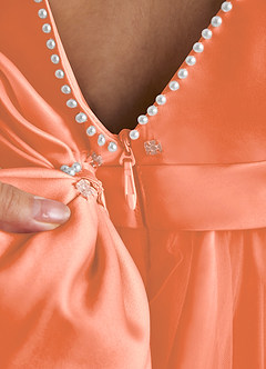 Azazie Cookie Flower Girl Dresses Sunset A-Line Bow Tulle Dress image5